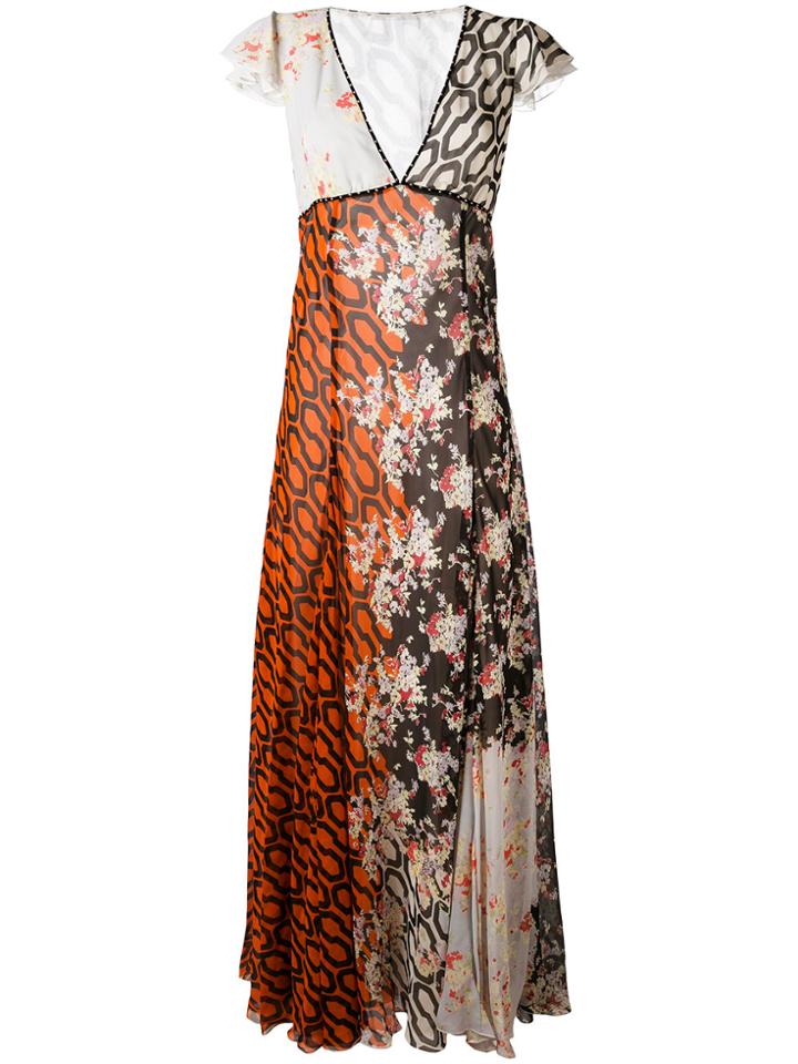 Amen Multi Pattern Dress - Multicolour