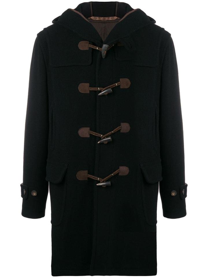 Tagliatore Hooded Parka Coat - Black