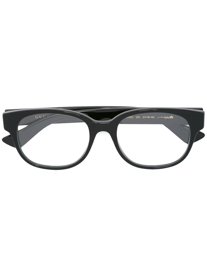 Gucci Eyewear Oval Glasses - Black