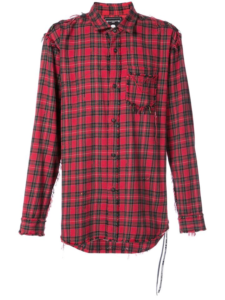 Mastermind Japan Oversized Checked Shirt - Red