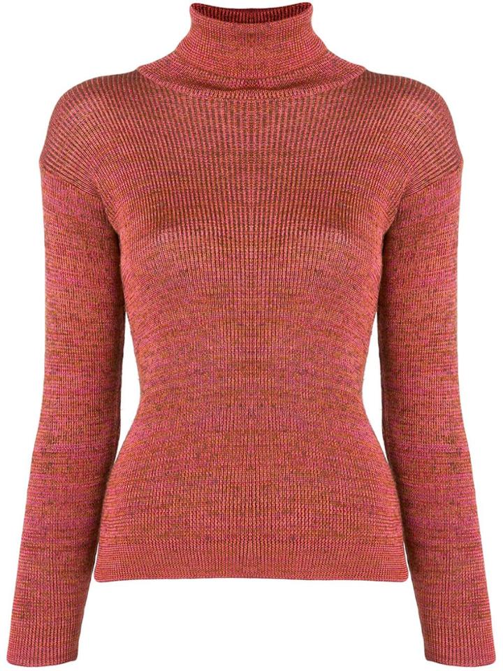 Issey Miyake Vintage 1970's Turtleneck Jumper - Red