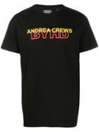 Andrea Crews Logo Print Crew Neck T-shirt - Black