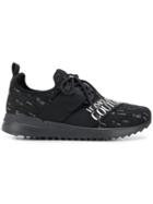 Versace Jeans Couture Logo Print Low Top Sneakers - Black