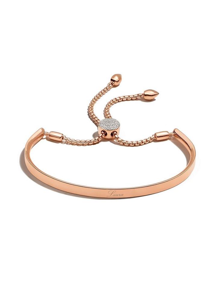 Monica Vinader Fiji Diamond Toggle Bracelet - Pink