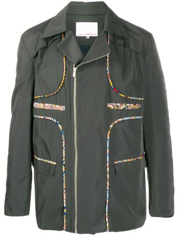 Paria Farzaneh Contrast Piped Seams Jacket - Green