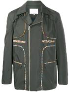 Paria Farzaneh Contrast Piped Seams Jacket - Green