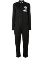 No21 Zipped Jumpsuit, Women's, Size: 42, Black, Silk/cotton/pvc/glass