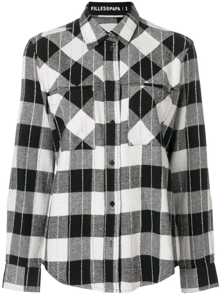 Filles A Papa Check Shirt - Black