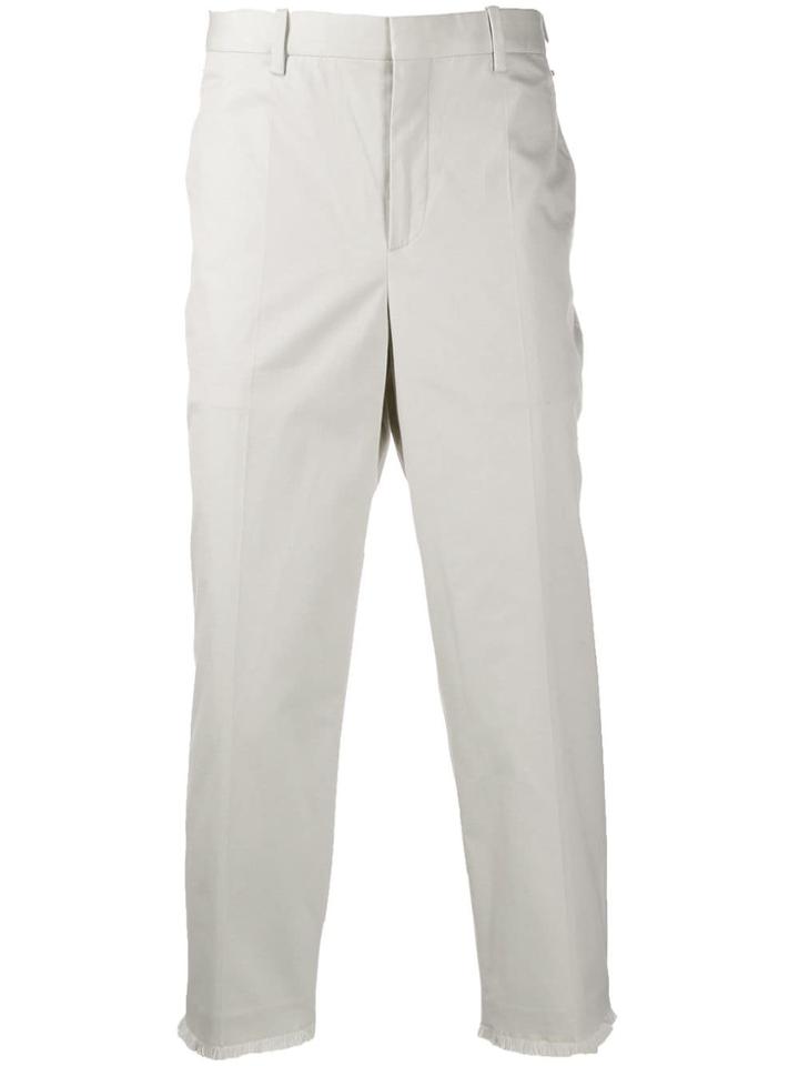 Neil Barrett Cropped Chino Trousers - Neutrals