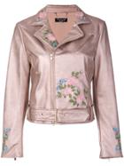 Twin-set Floral Embroidered Jacket - Pink & Purple