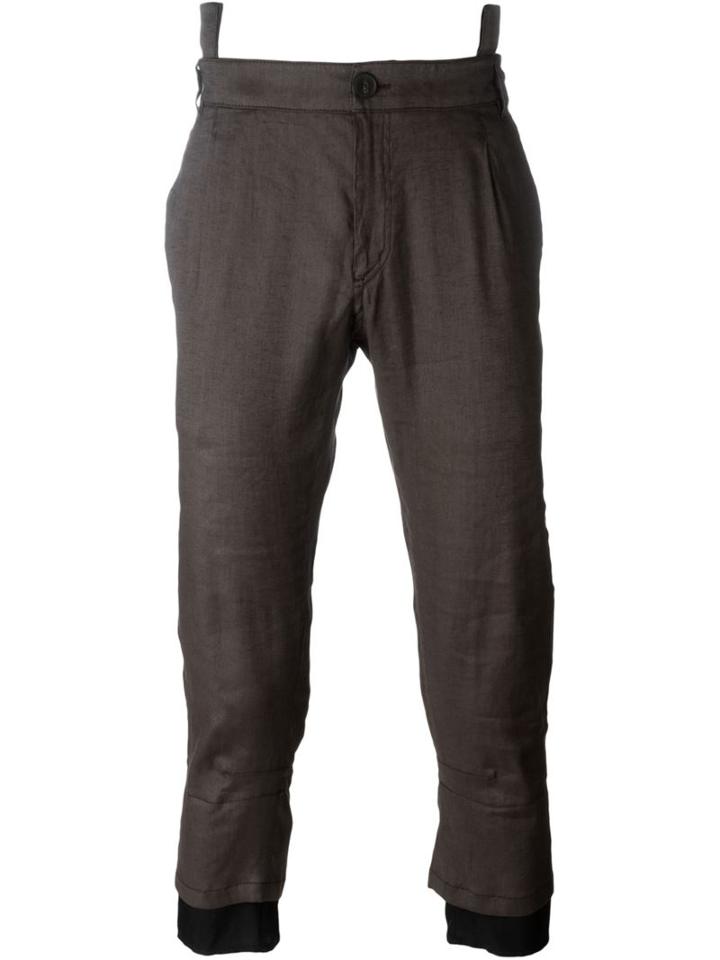 Haider Ackermann Contrast Hem Cropped Trousers