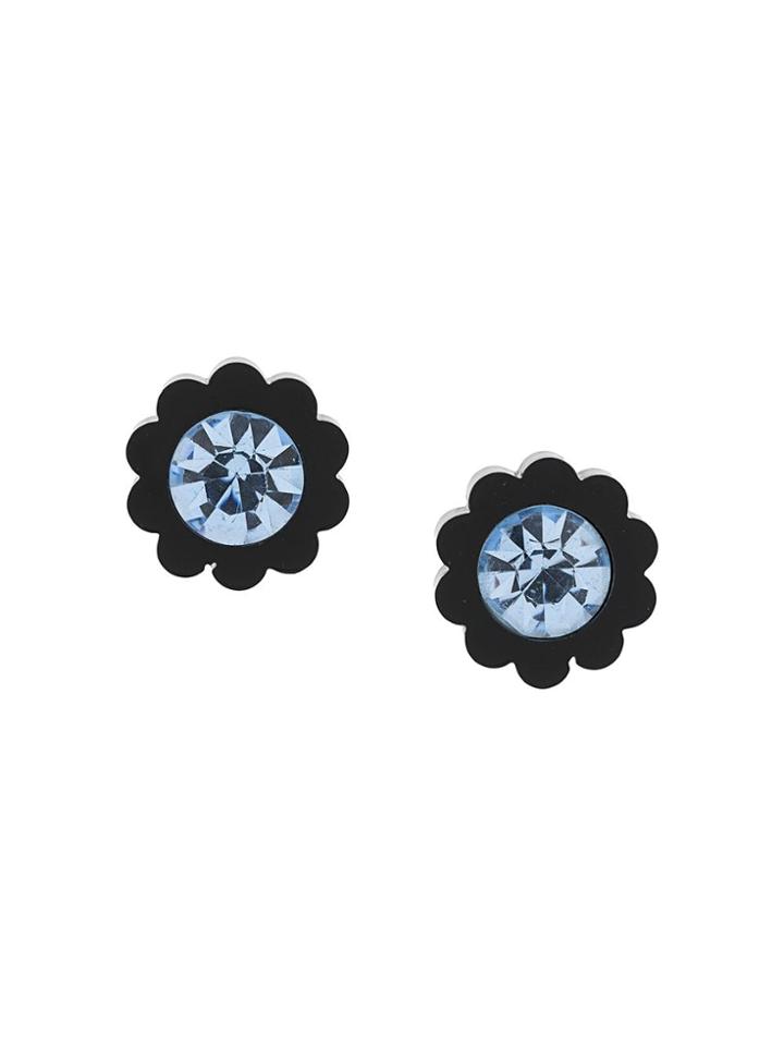 Chanel Pre-owned 1995's Flower Earrings - Blue