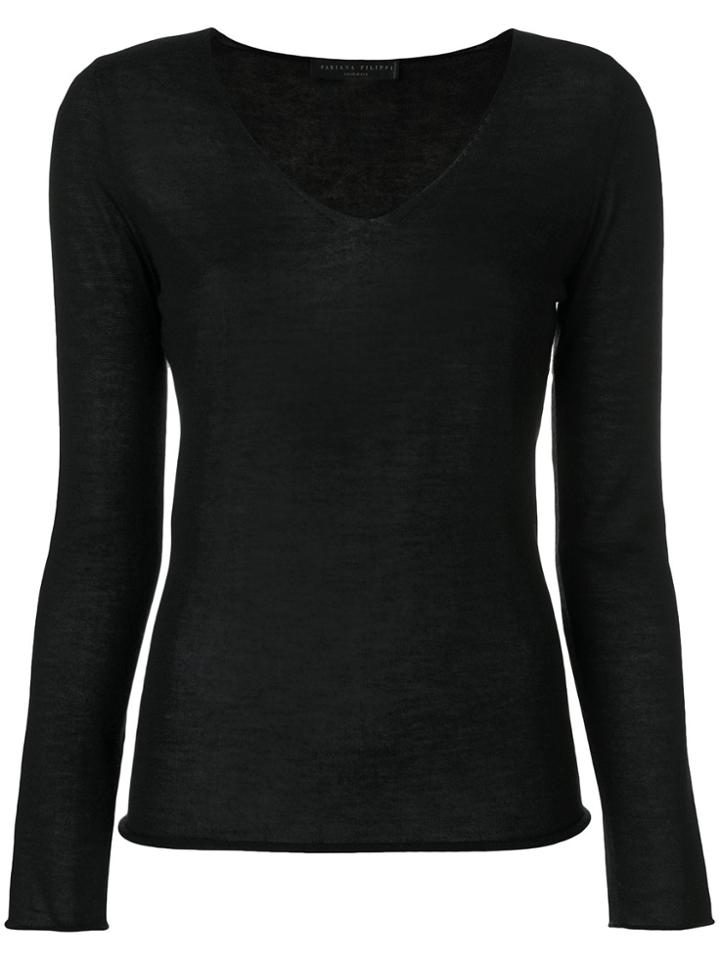 Fabiana Filippi V-neck Jumper - Black