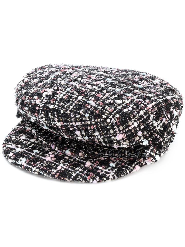Eugenia Kim Tweed Marina Hat - Black