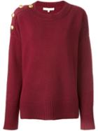 Vanessa Bruno Button Detail Jumper, Women's, Size: Medium, Red, Wool/yak