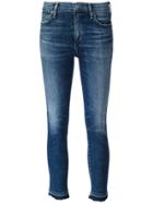 Citizens Of Humanity Stonewashed Cropped Jeans - Blue