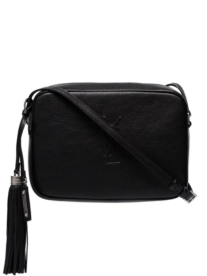 Saint Laurent Lou Logo Crossbody Bag - Black