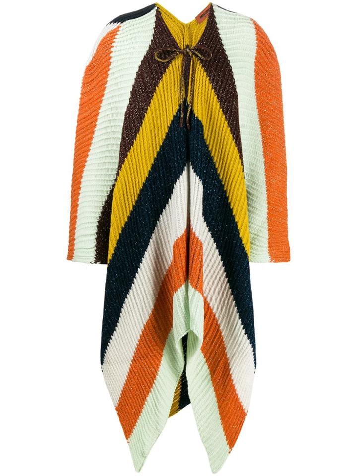 Missoni Chevron Asymmetric Shawl - Orange