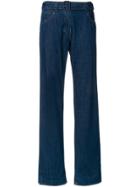 Prada Belted Straight-leg Jeans - Blue