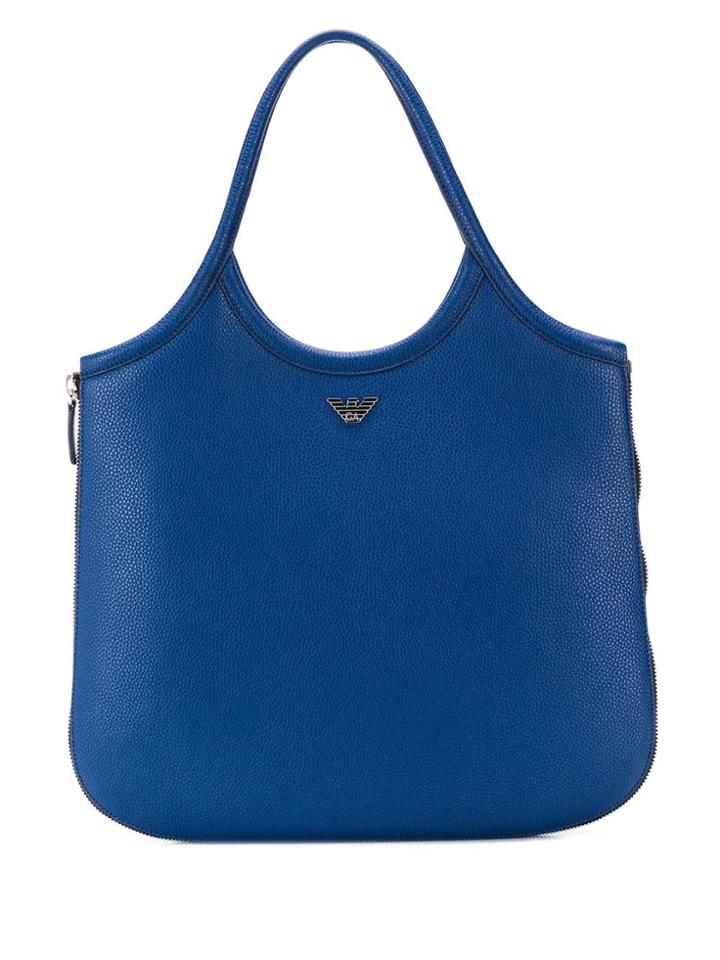Emporio Armani Logo Shopper Tote - Blue