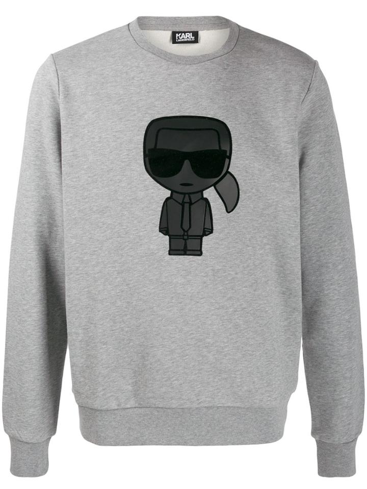 Karl Lagerfeld Ikonik Print Sweatshirt - Grey