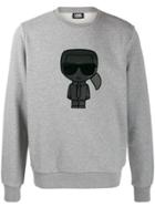 Karl Lagerfeld Ikonik Print Sweatshirt - Grey