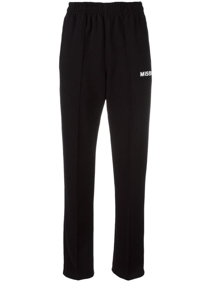 Misbhv Logo Print Track Pants, Women's, Size: Small, Black, Cotton