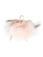 Yves Salomon Mink Fur Pompom Charm - Pink & Purple