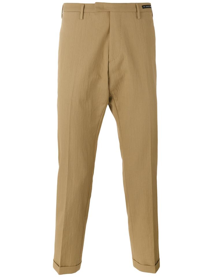 Pt01 Straight-leg Chinos, Men's, Size: 48, Nude/neutrals, Cotton/polyamide