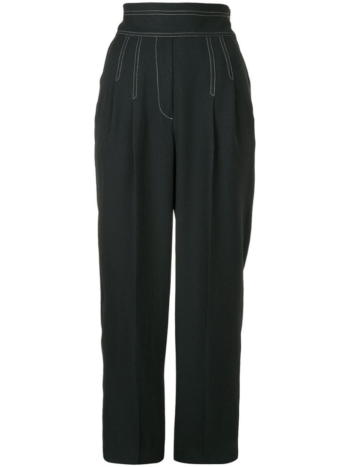 Aula High Waisted Trousers - Black