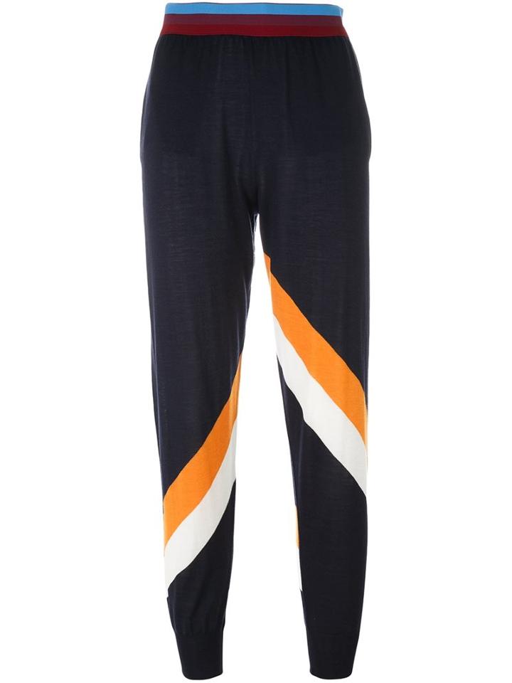 Stella Mccartney Jogging Pants, Women's, Size: 36, Blue, Silk/polyamide/polyester/virgin Wool