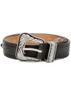 Htc Los Angeles Western Buckle Belt - Black
