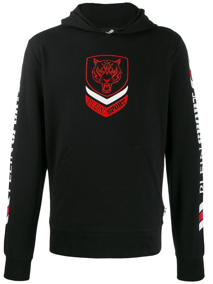 Plein Sport Logo Patch Hoody - Black