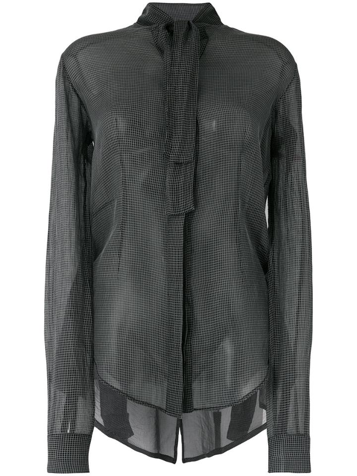 Unravel Project Check Patterned Shirt - Black