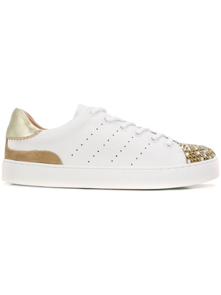 Twin-set Embellished Toe Sneakers - White