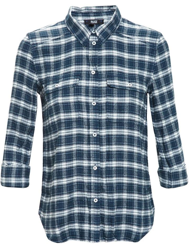 Paige Checked Shirt, Women's, Size: Xs, Green, Cotton/rayon