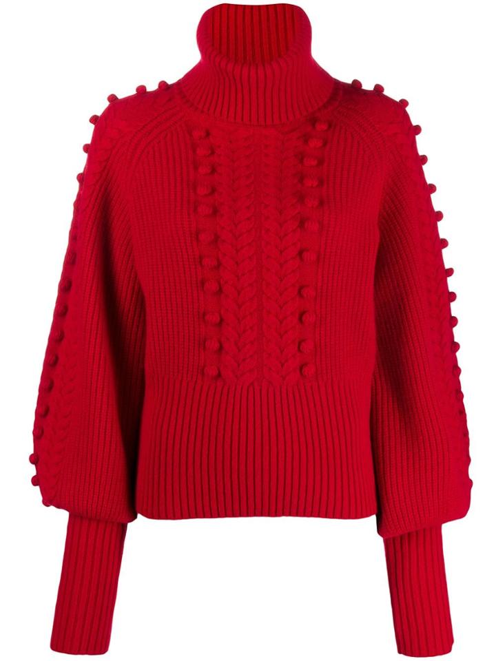 Temperley London Chunky Knit Jumper - Red