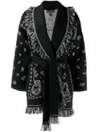 Alanui Fringed Cardigan - Black