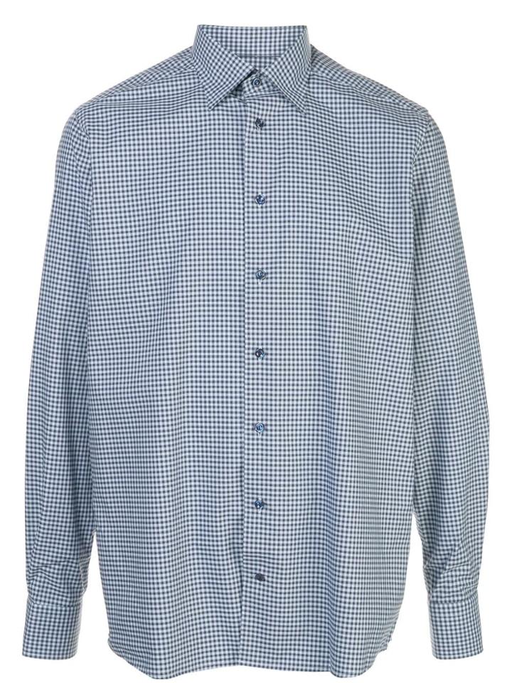 Eton Check-print Shirt - Blue