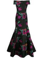 Etro Paneled Floral Gown - Black