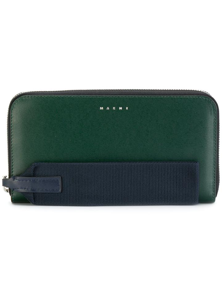 Marni Zip-around Wallet - Green