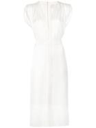 Maison Rabih Kayrouz Pleated Midi Dress - Neutrals