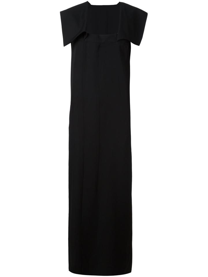 Yohji Yamamoto Shoulder Overlay Dress - Black