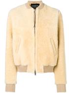 Numero 10 Zipped Bomber Jacket - Neutrals