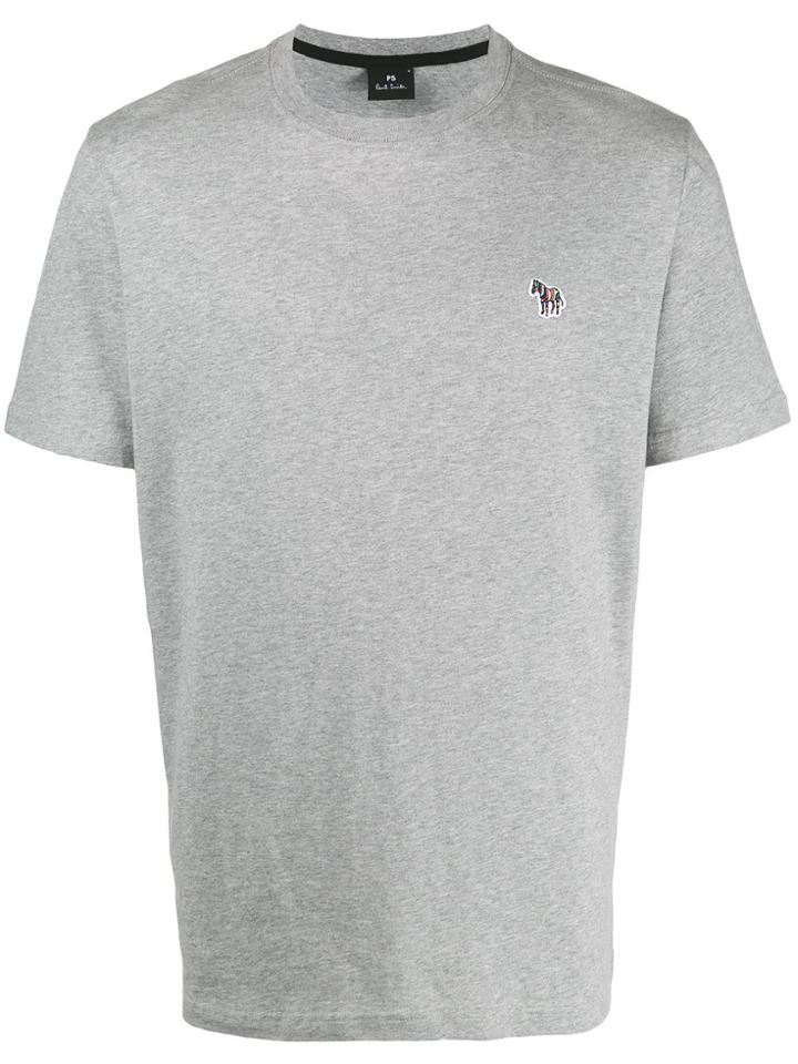 Ps Paul Smith Zebra Embroidered T-shirt - Grey