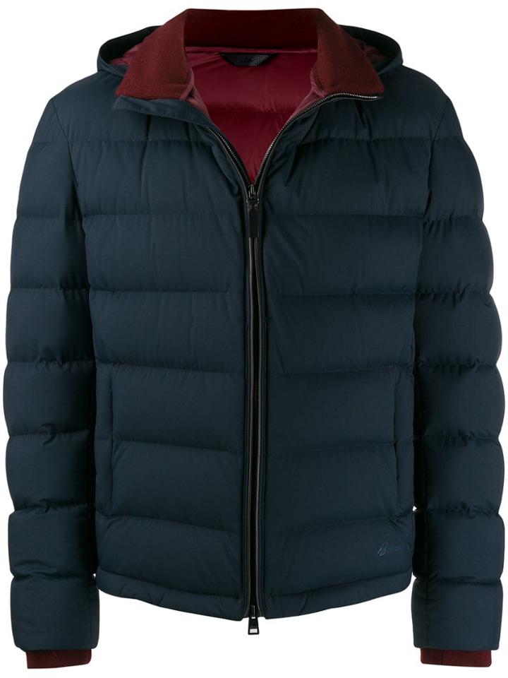 Brioni Zipped Padded Jacket - Blue