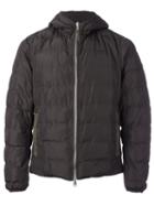 Eleventy Zipped Padded Jacket, Men's, Size: 52, Brown, Suede/nylon/polyamide/polyester
