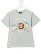 Diesel Kids - Tiger Print T-shirt - Kids - Cotton - 12 Yrs, Boy's, Grey