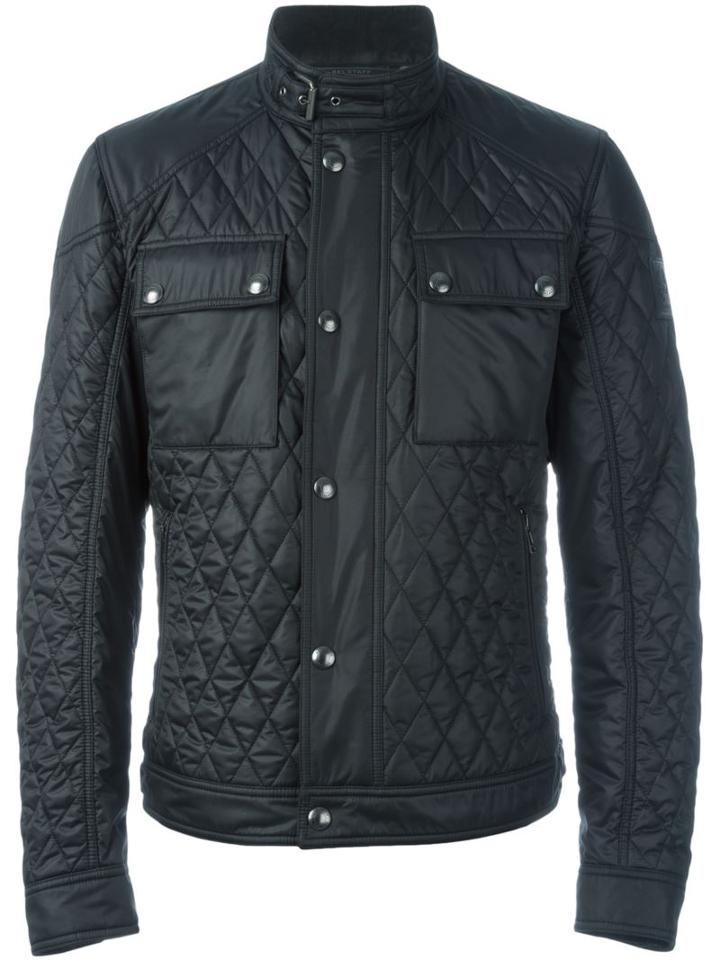 Belstaff Quilted Jacket, Men's, Size: 46, Black, Polyester/cotton