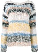 Chloé Stripe Knitted Jumper, Women's, Size: Medium, Cotton/linen/flax/polyamide/viscose